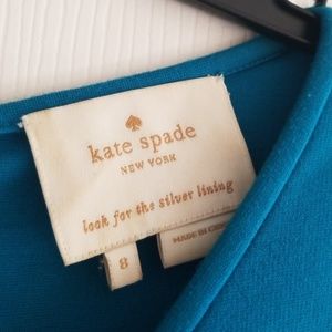 Kate Spade teal and blue sheath dress 8